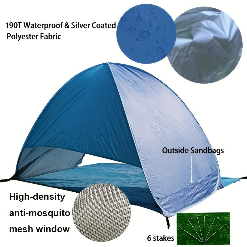 Tente de Plage Pop-Up Portable | Protection UPF 50+ & Étanche