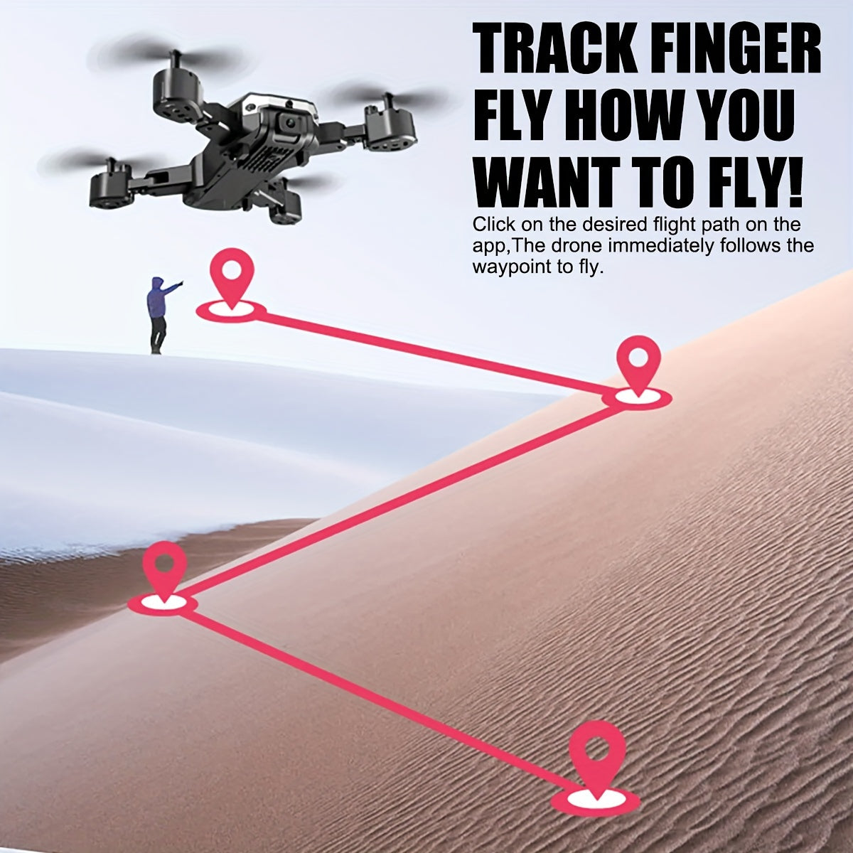 Drone Professionnel pour Débutants - Double Caméra, Évitement d'Obstacles à 540°, Maintien d'Altitude FPV - Utilisation Extérieure, Idéal pour Noël, Thanksgiving, Halloween King of Toys