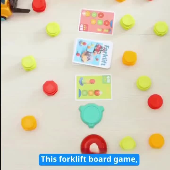 Jeu d'Empilage et Transport Chariot Élévateur pour Enfants 3 Ans et Plus - Jouet de Construction Éducatif avec Camion Minier - Stimule la Logique et la Motricité Fine