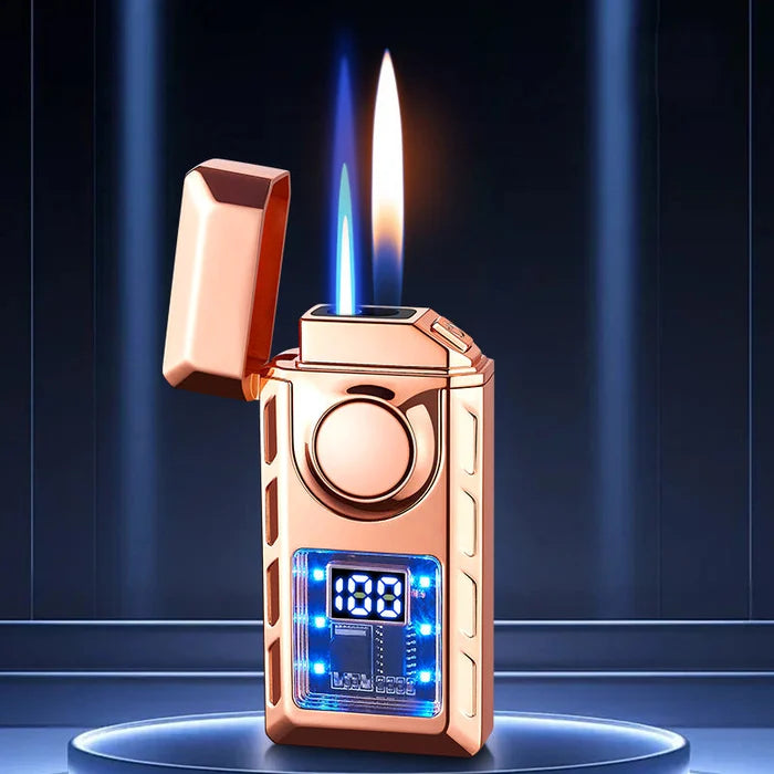 Briquet Multi-Fonction à Double Flamme avec Lumières Colorées King of Toys