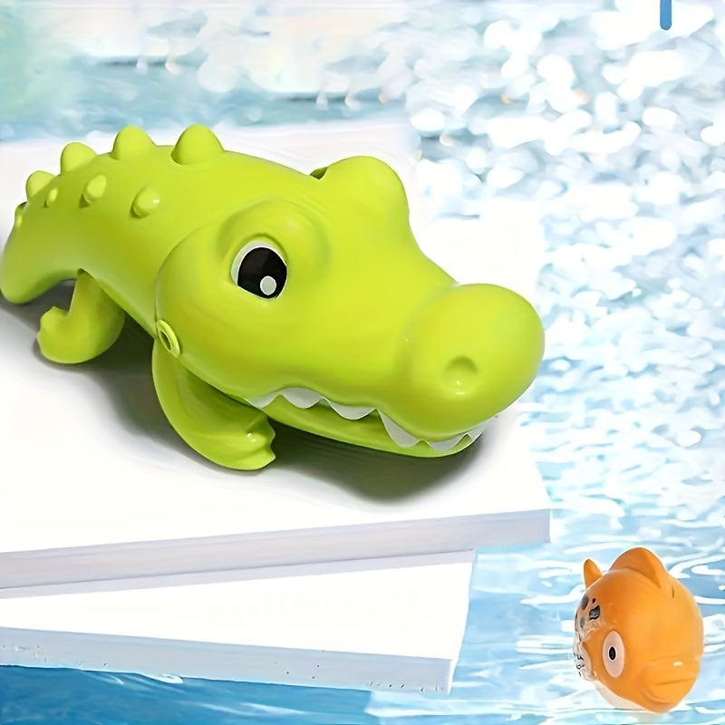 Crocodile de Bain Interactif – Jouet éducatif flottant avec action ludique, pour 0-3 ans King of Toys