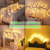 Guirlande LED en forme de branche de saule flexible | Lumière décorative à 8 modes pour arbre en rotin, pour décoration intérieure de Noël King of Toys