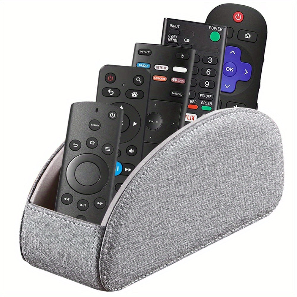 Porte-télécommande en cuir PU luxueux | Boîte de rangement à 5 compartiments avec design esthétique pour la décoration de pièce King of Toys
