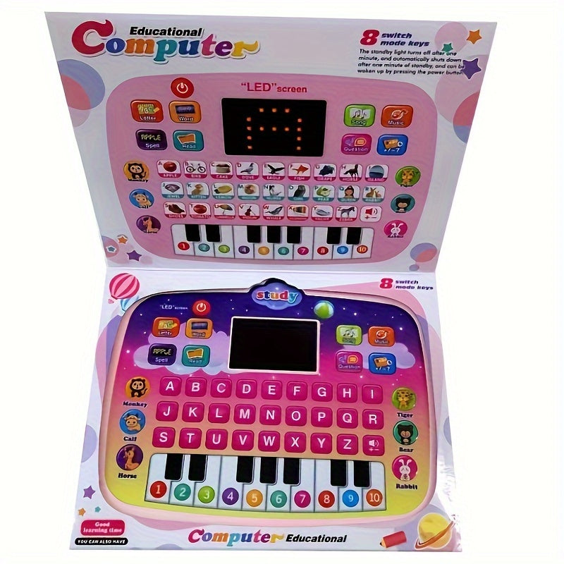 Tablette d'apprentissage Montessori avec écran LED | Tablette éducative interactive pour apprendre l'alphabet, les chiffres, les mots, la musique et les mathématiques pour garçons et filles