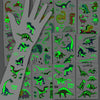 24 Feuilles de Tatouages Temporaires Lumineux de Dinosaures, Brillent dans le Noir, Parfaits pour Fêtes, Anniversaires, Halloween, et Décorations de Jungle King of Toys