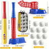 Set de Baseball 2 en 1 avec 10 Balles – Jeu Sportif d’Extérieur pour Enfants, Idée Cadeau Noël & Pâques