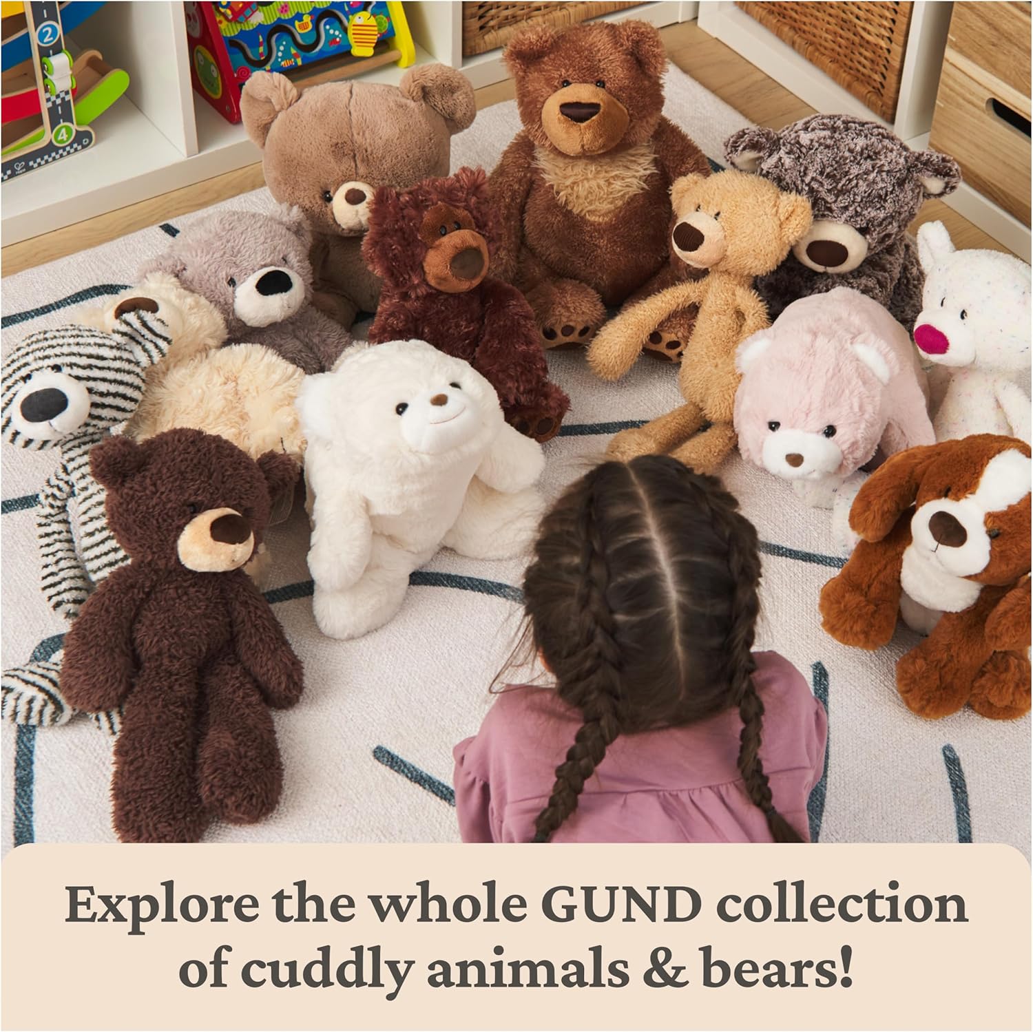 Ours en Peluche Classique Beige 38cm - Nounours Doux pour Enfant dès 1 An - Cadeau Idéal Bébé Garçon Fille