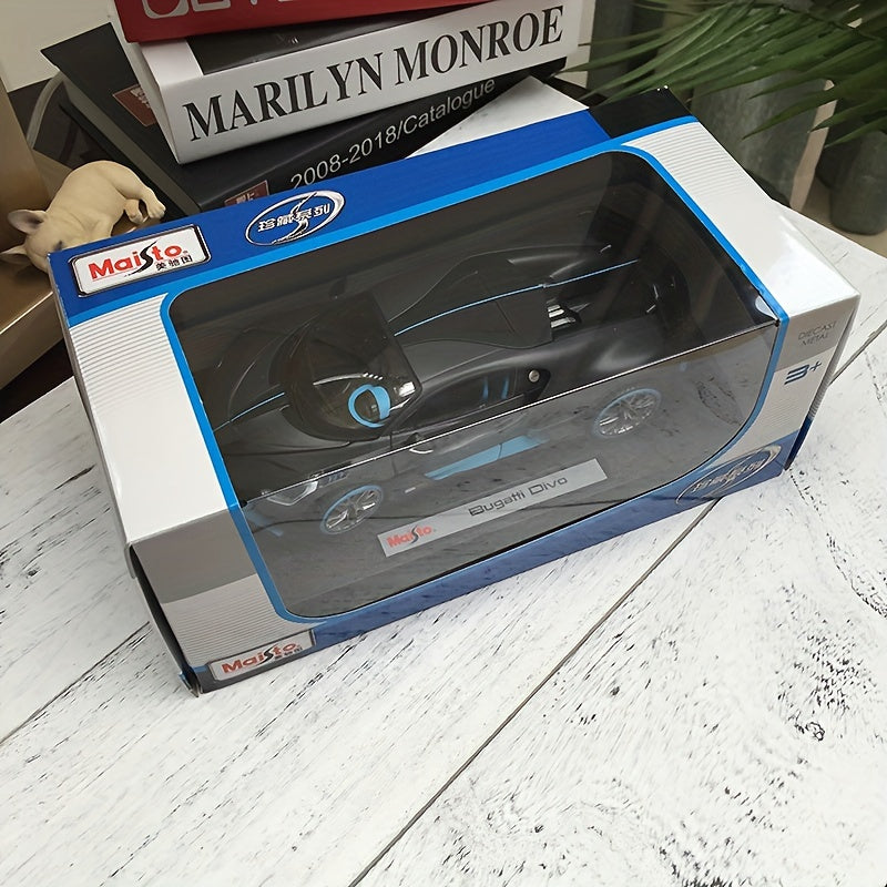 Maisto Bugatti Divo 1:24 - Voiture Sport Bleu en Alliage - Modèle Collectible - Cadeau Garçons King of Toys