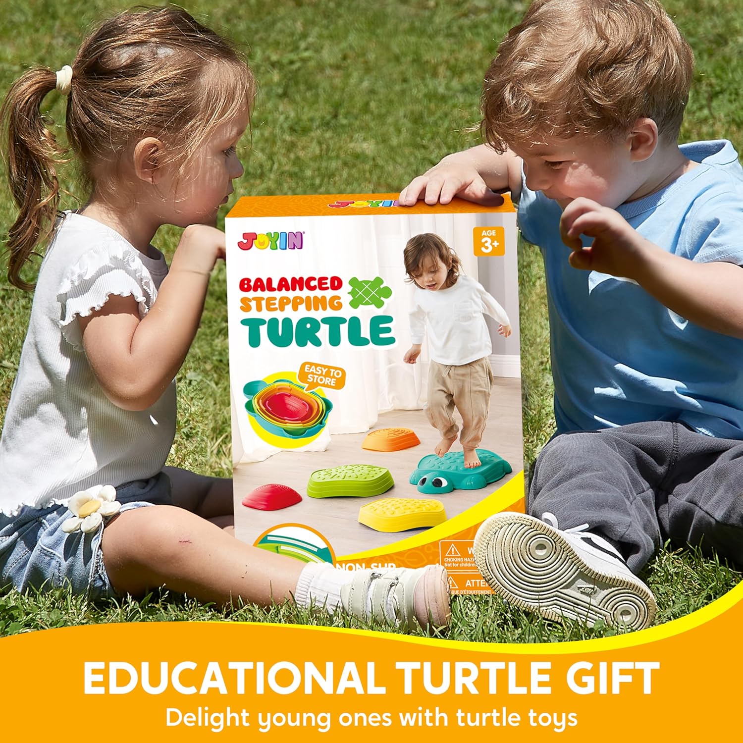 Lot de 5 tapis d’équilibre tortue | Tapis de saut parcours d’obstacles pour enfants 3+ ans, jeu intérieur et extérieur King of Toys