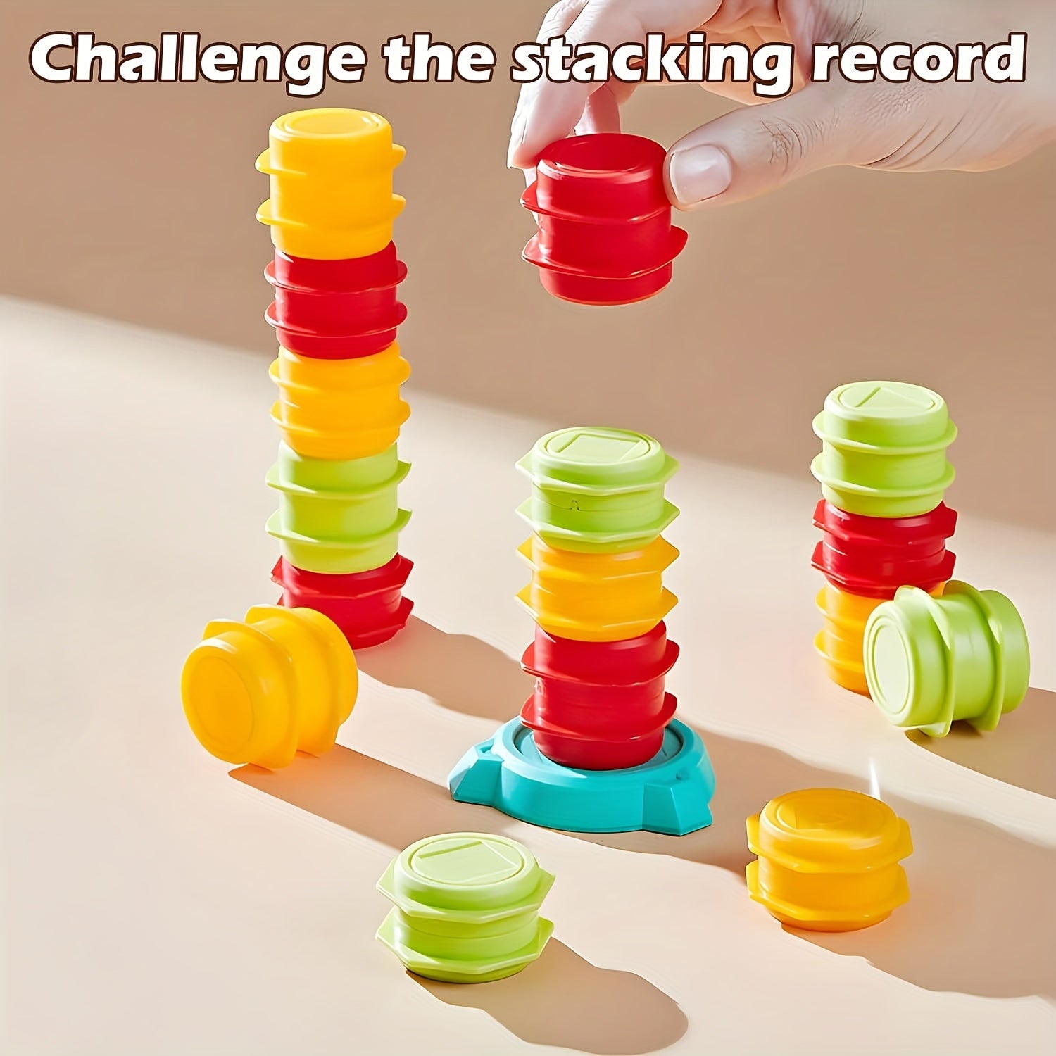 Jeu de Construction Chariot Élévateur Éducatif pour Enfants 3 Ans et Plus - Casse-tête d'Empilage et de Transport pour Garçons Filles - Stimule la Logique