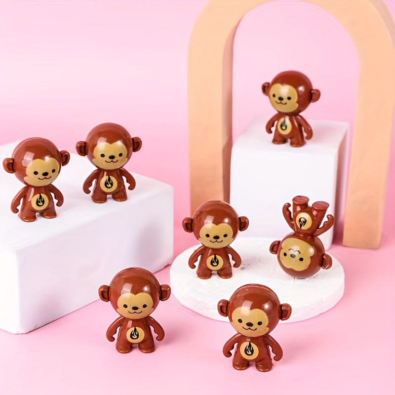 16 Mini Singes Tumbler - Jouets Décoratifs Rotatifs, Cadeaux Amusants et Antistress, Idéal pour Noël et Halloween King of Toys