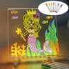 Tableau de notes LED avec couleurs | Tableau effaçable à sec en acrylique transparent avec lumière Pour enfants et adultes