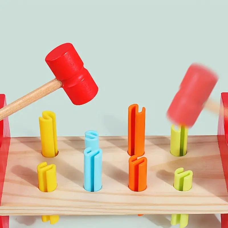 Jouets en Bois Montessori avec Marteau pour Tout-Petits Speelgoed Koning