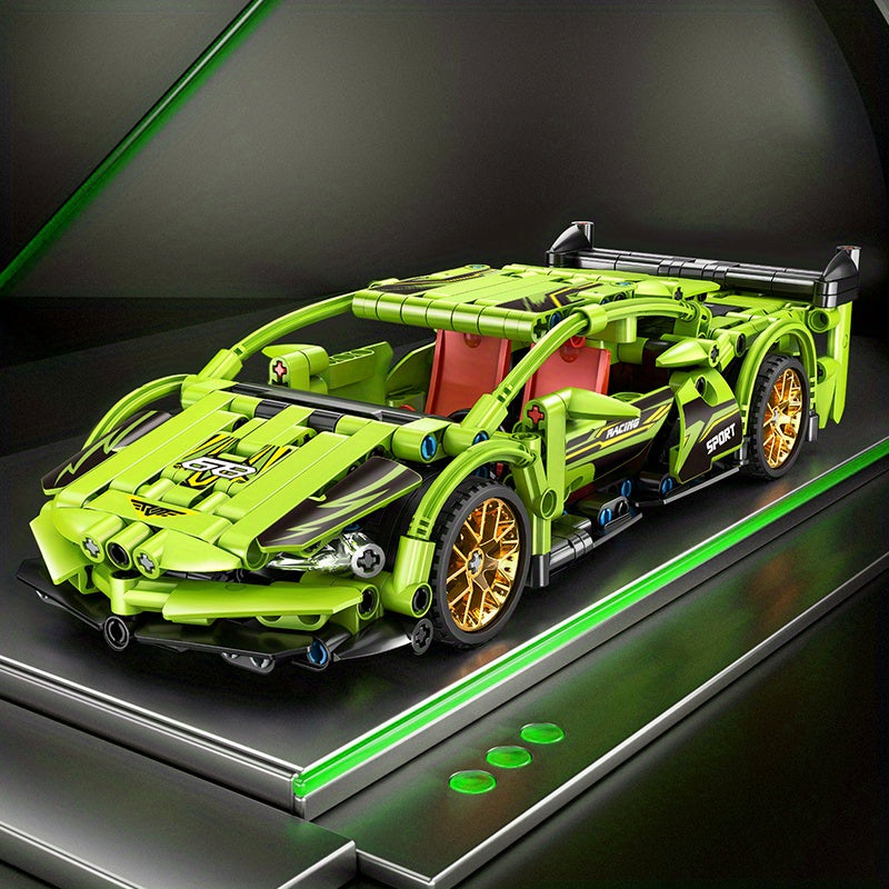 452pcs Blocs de Construction Voiture de Course High-Tech, Cadeau Anniversaire King of Toys