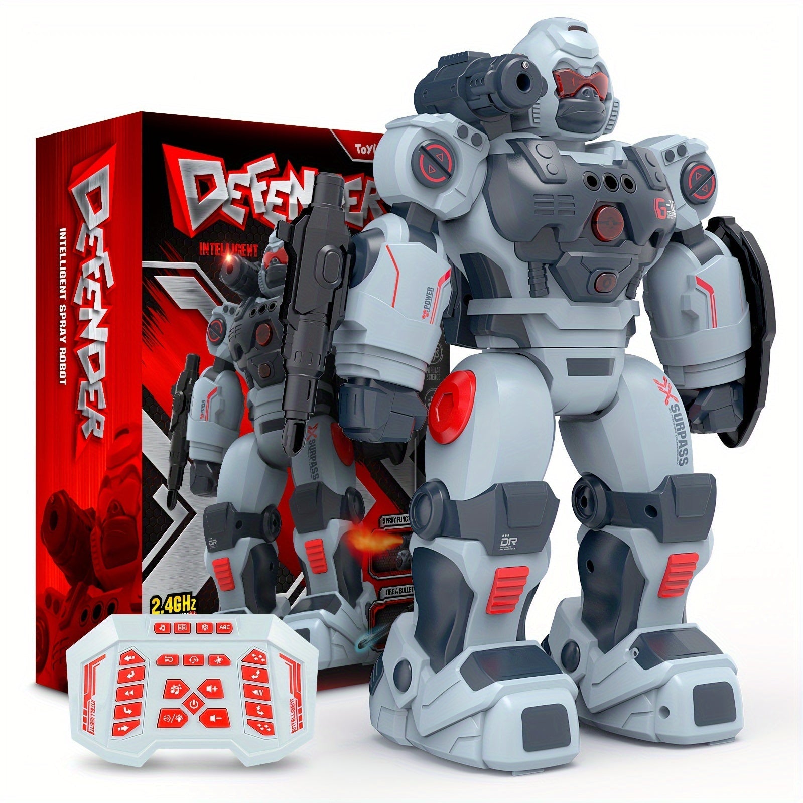 Robot Pulvérisateur Télécommandé avec Détection Gestuelle et Programmation - Cadeau Noël & Halloween King of Toys