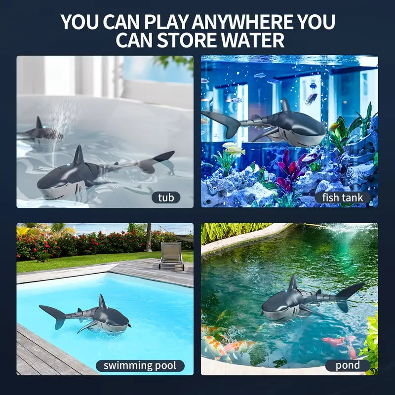 Requin Télécommandé RC pour l'Eau, la Piscine, la Mer ou la Baignoire De Speelgoed Koning