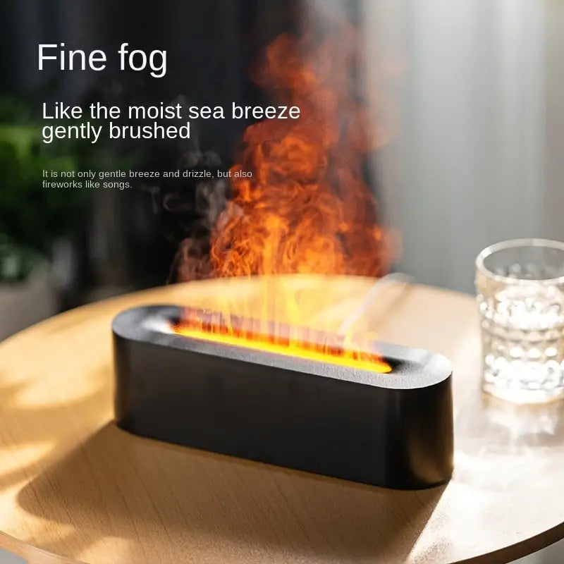 FlameWise l Fire Humidifier & Aromatherapy l Essential Oil l Ultrasonic Diffuser l With USB, 7 Colors Speelgoed Koning
