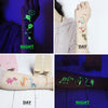 24 Feuilles de Tatouages Temporaires Lumineux de Dinosaures, Brillent dans le Noir, Parfaits pour Fêtes, Anniversaires, Halloween, et Décorations de Jungle King of Toys