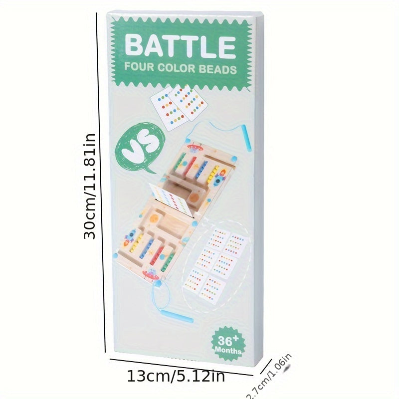 Jeu de Labyrinthe Magnétique en Bois pour Enfants 3 Ans et Plus - Puzzle Logique "Espace" avec Billes Colorées - Jouet Éducatif pour la Concentration
