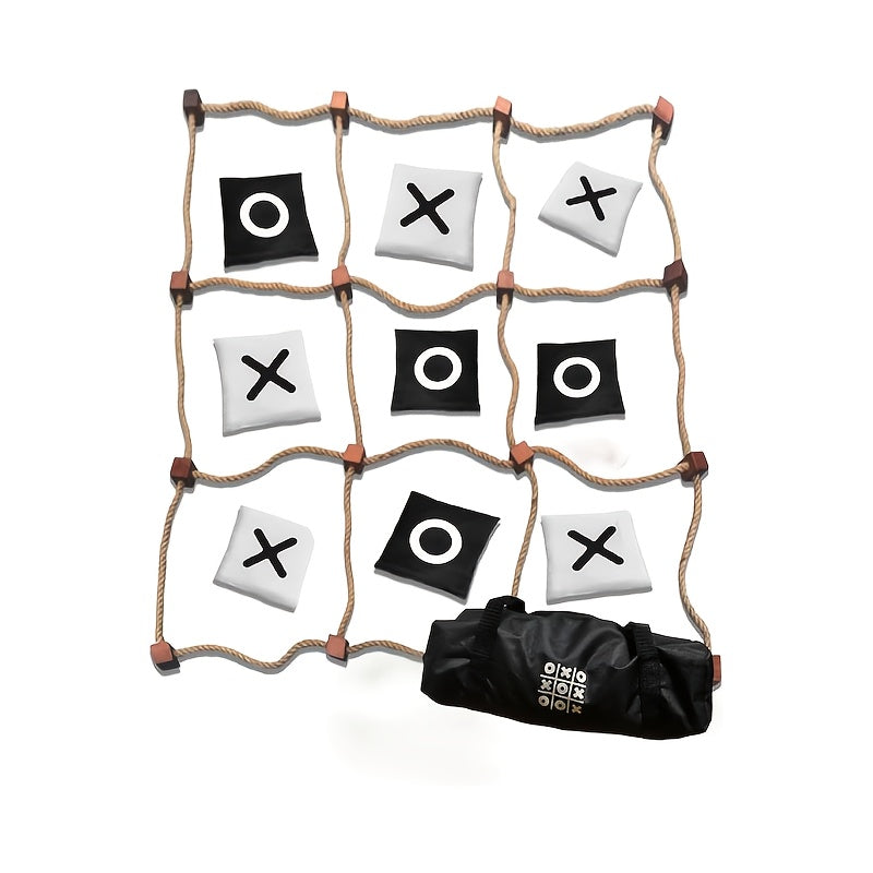 Jeu Géant de Morpion & Lancer de Sacs – Jeux de Jardin XXL pour Camping, Anniversaires ou Fêtes en Plein Air