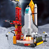 Centre de lancement de navette spatiale et fusée | Blocs de construction créatifs pour l'exploration de l'espace, tri et empilage King of Toys