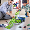 Circuit Dino avec Camion de Transport | Piste de Course et Voitures à Friction | Jouet Pliable pour Enfants 3+ | Matériau Durable ABS King of Toys