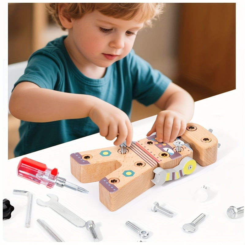 Robot d'Assemblage en Bois Montessori pour Enfants 3 Ans et Plus - Jouet Tournevis Éducatif et Kit de Construction DIY - Développement de la Motricité Fine