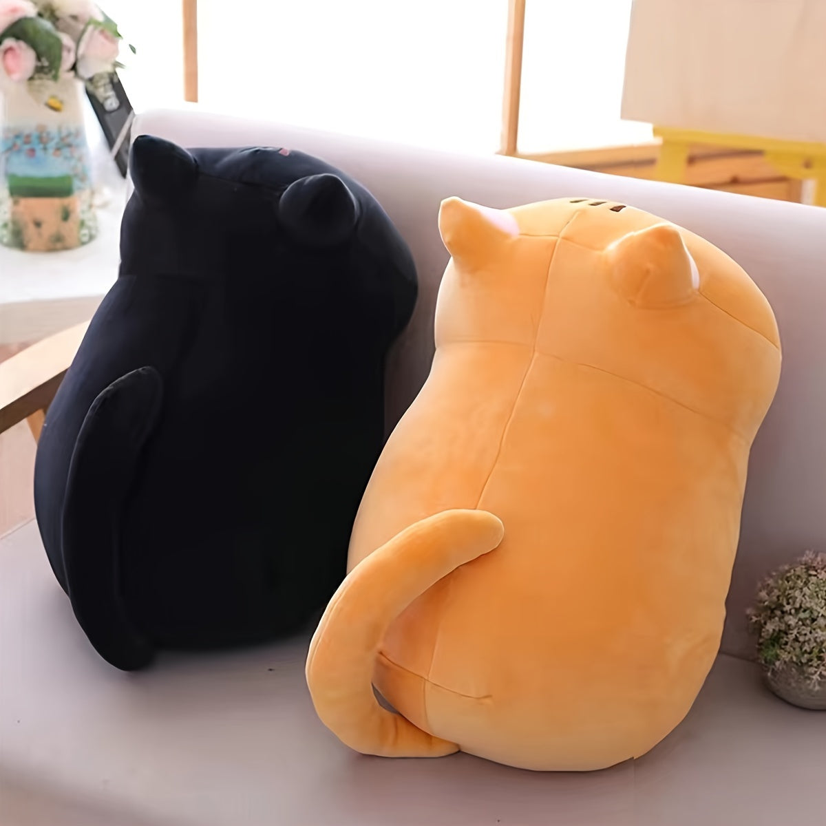 Peluche Chat Mignon | Jouets en Forme de Chat en Peluche Douce, Coussin Animal pour Noël