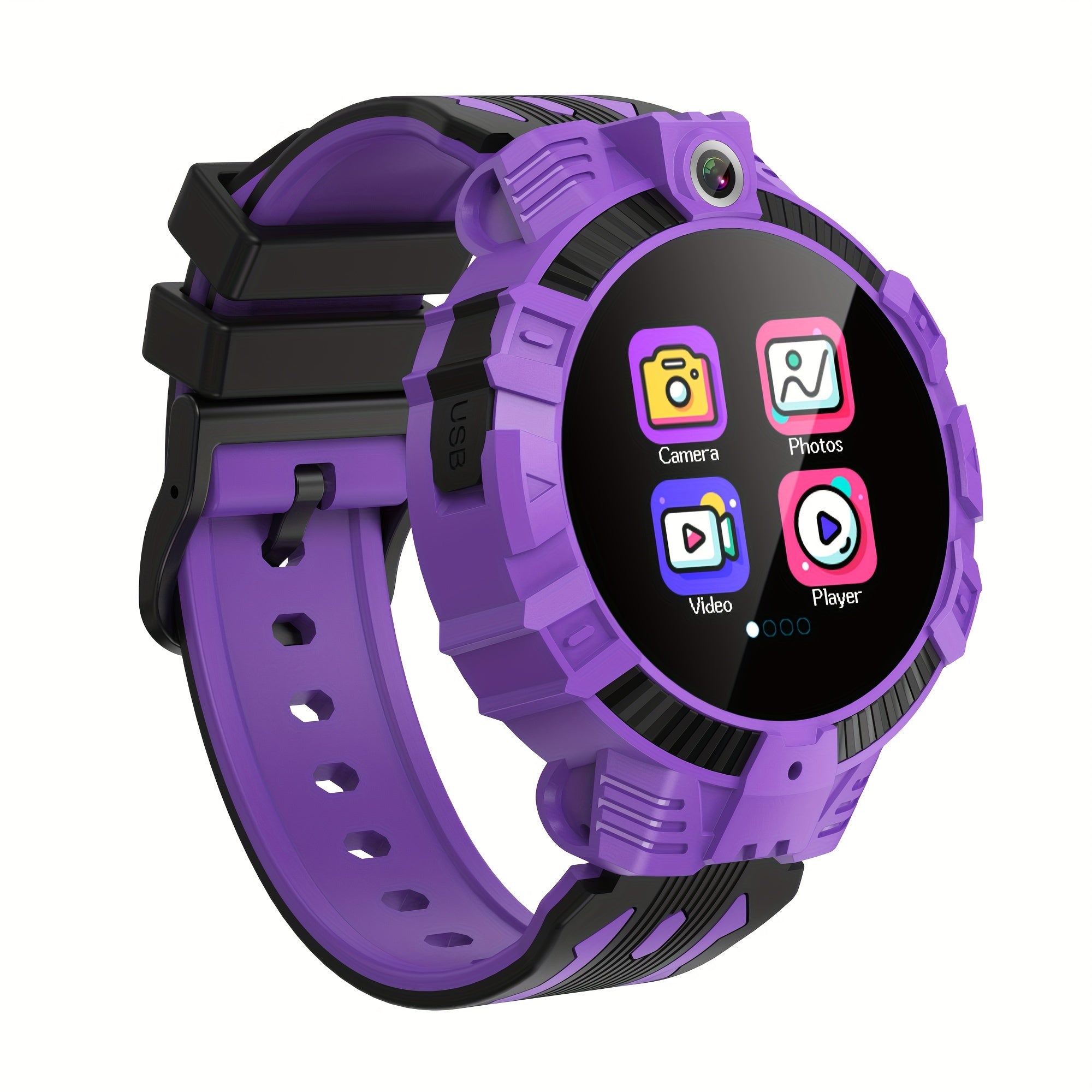 Montre Intelligente Éducative pour Enfants 4-12 Ans - Smartwatch Tactile avec Jeux, Musique, Appareil Photo et Podomètre - Cadeau Anniversaire et Noël