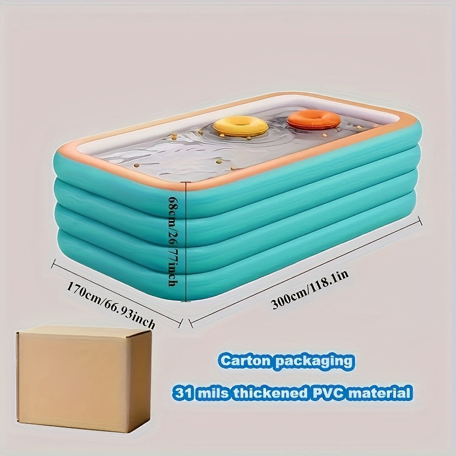 [Piscine Gonflable XL] Grande Piscine Gonflable Bleue avec Balles Bobo | PVC Résistant, Pliable & Portable pour Jardin, Pelouse, Terrasse – Parfait pour Réunions d'Été en Famille