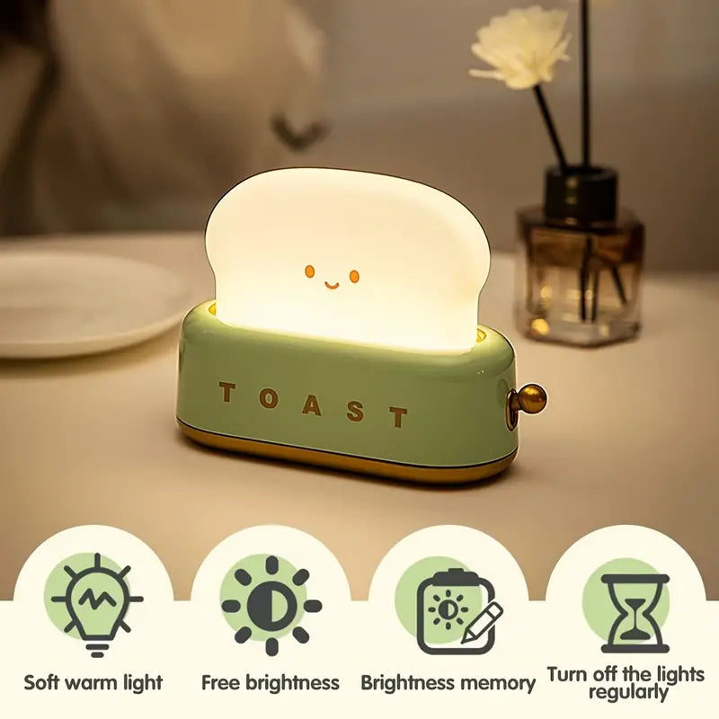 Lampe de Table LED Rechargeable en Forme de Grille-Pain Mignonne l Chaleureuse King of Toys