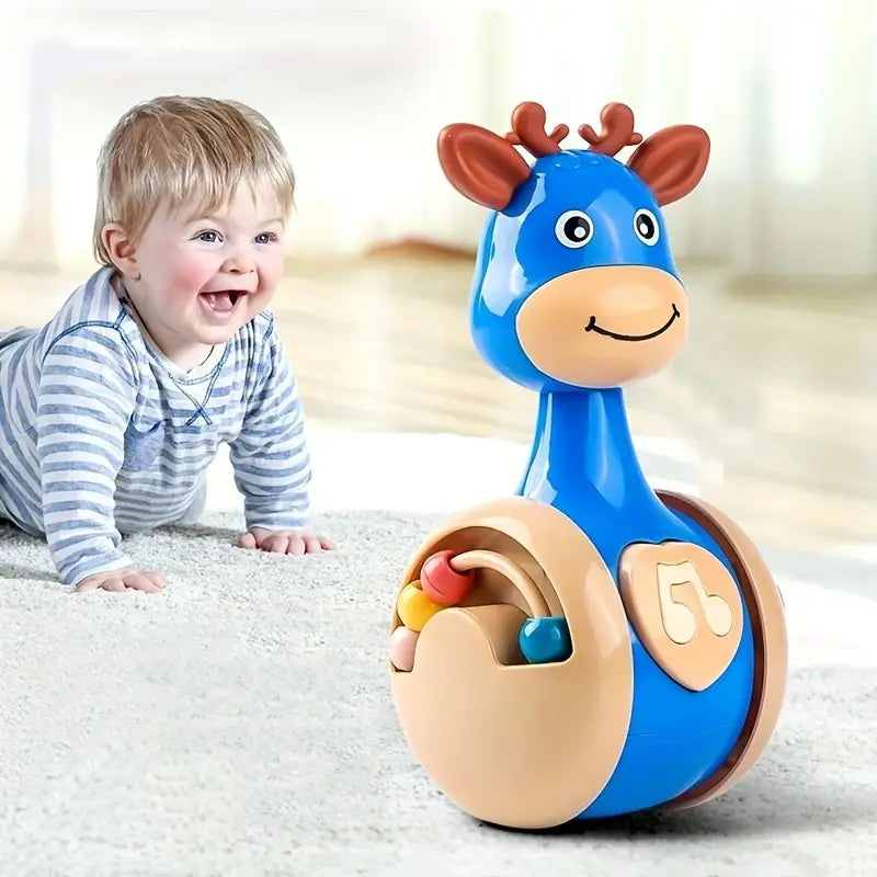 Petit Cerf Interactif pour Bébé l Jouet Tumbler pour 0-3-6-12-18 Mois King of Toys