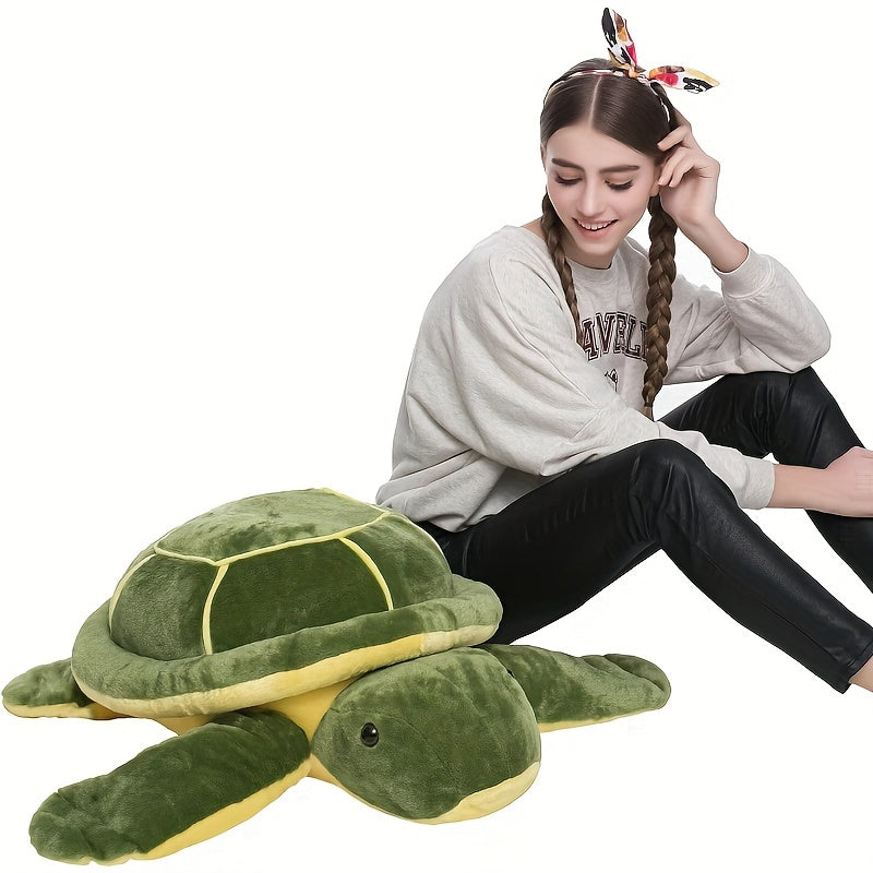 Grande Peluche Tortue de Mer avec Grands Yeux | Idée Cadeau Jouet en Peluche Tortue