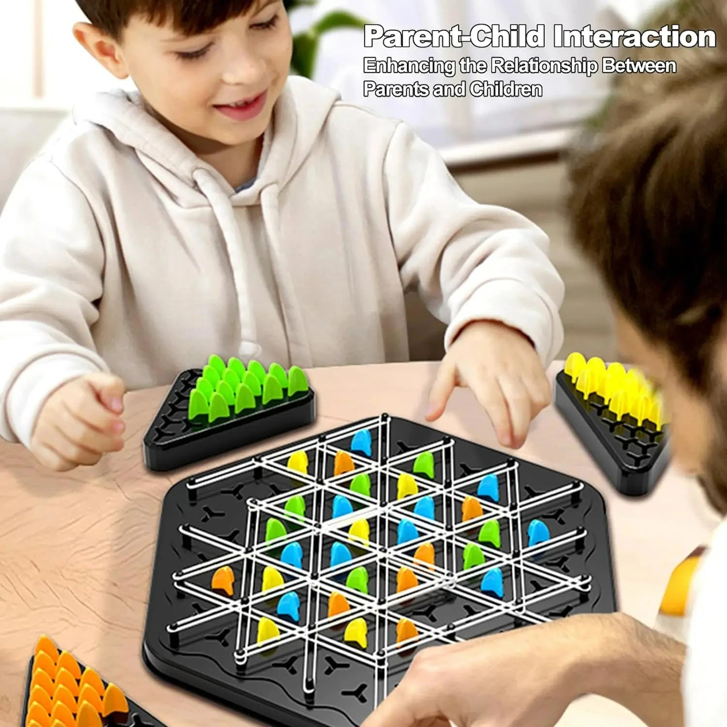 Jeu d'Échecs Triangle - Jeu de Bataille Éducatif en Caoutchouc - Cadeau de Fête en Famille King of Toys