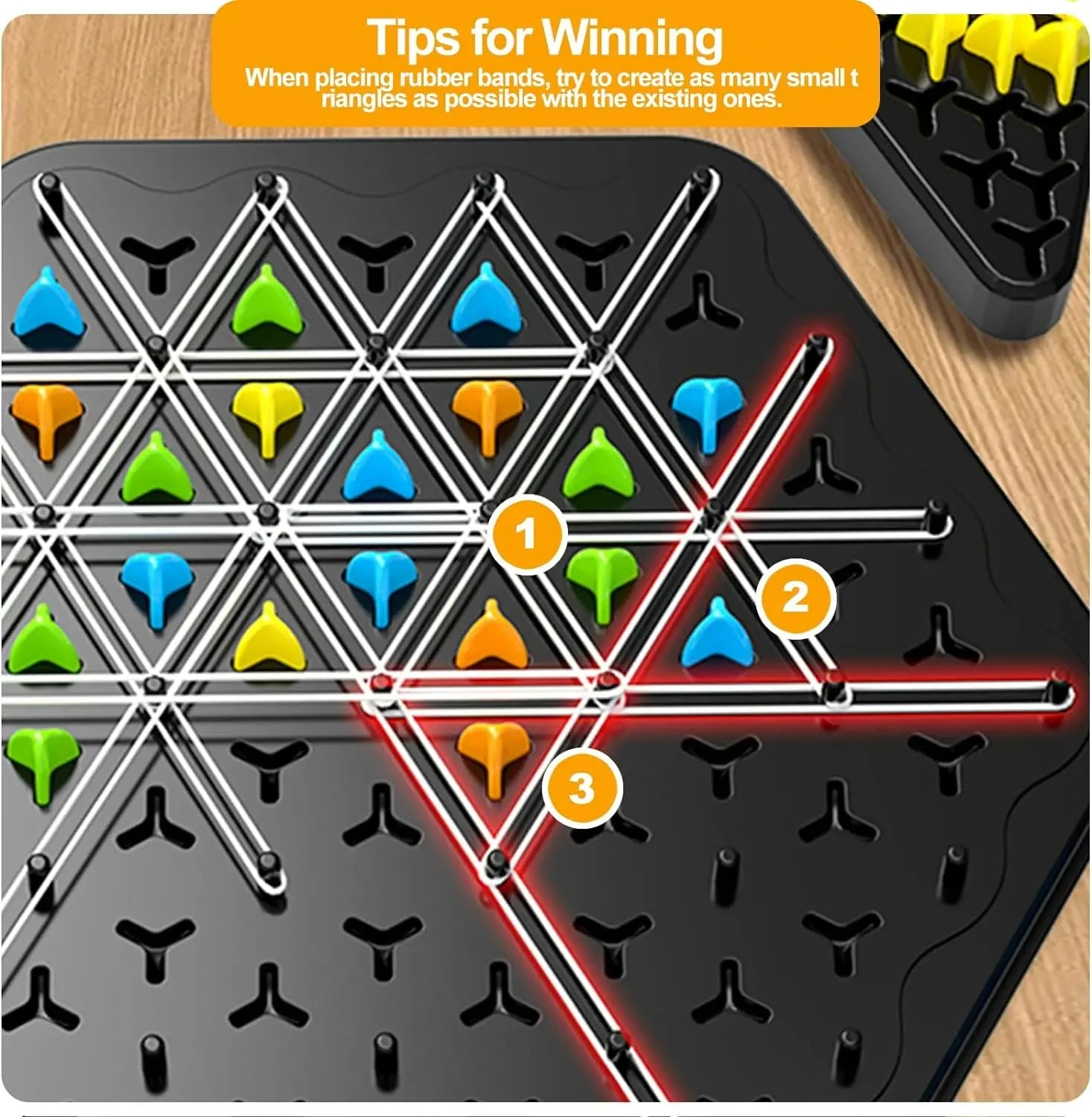 Jeu d'Échecs Triangle - Jeu de Bataille Éducatif en Caoutchouc - Cadeau de Fête en Famille King of Toys