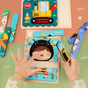 Jouet en bois Puzzle 3D avec animaux l Montessori de 1 2, 3 ans Happiness Life Store