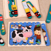 Jouet en bois Puzzle 3D avec animaux l Montessori de 1 2, 3 ans Happiness Life Store