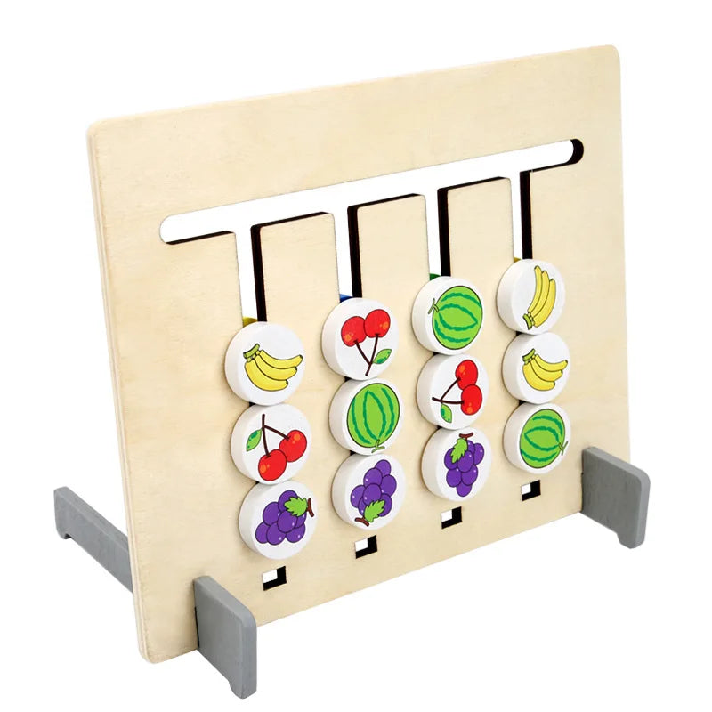 Casse-têtes Montessori de Glissement: Jeu d'Association des Couleurs et des Formes De Speelgoed Koning