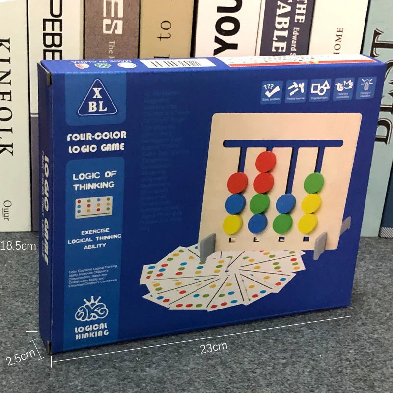 Casse-têtes Montessori de Glissement: Jeu d'Association des Couleurs et des Formes De Speelgoed Koning