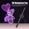 Ventilateur holographique 3D | Projecteur LED HD holographique 50CM avec une bibliothèque de 700 vidéos King of Toys