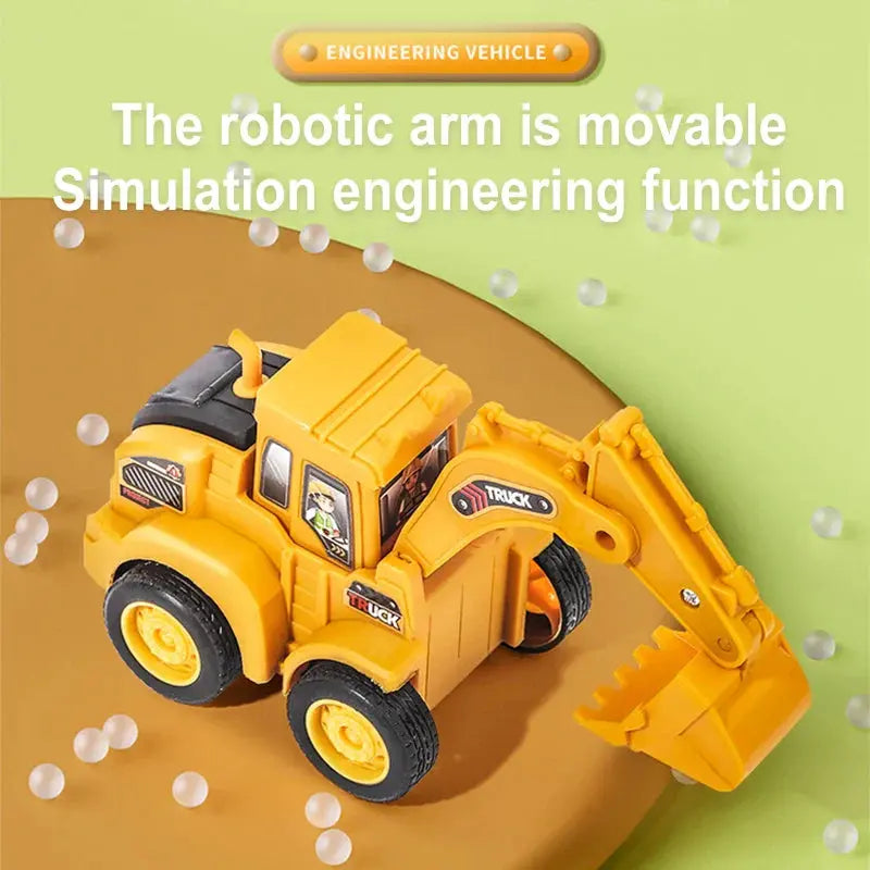 Voiture excavatrice jaune l Jouets de construction pour enfants à partir de 4 ans De Speelgoed Koning