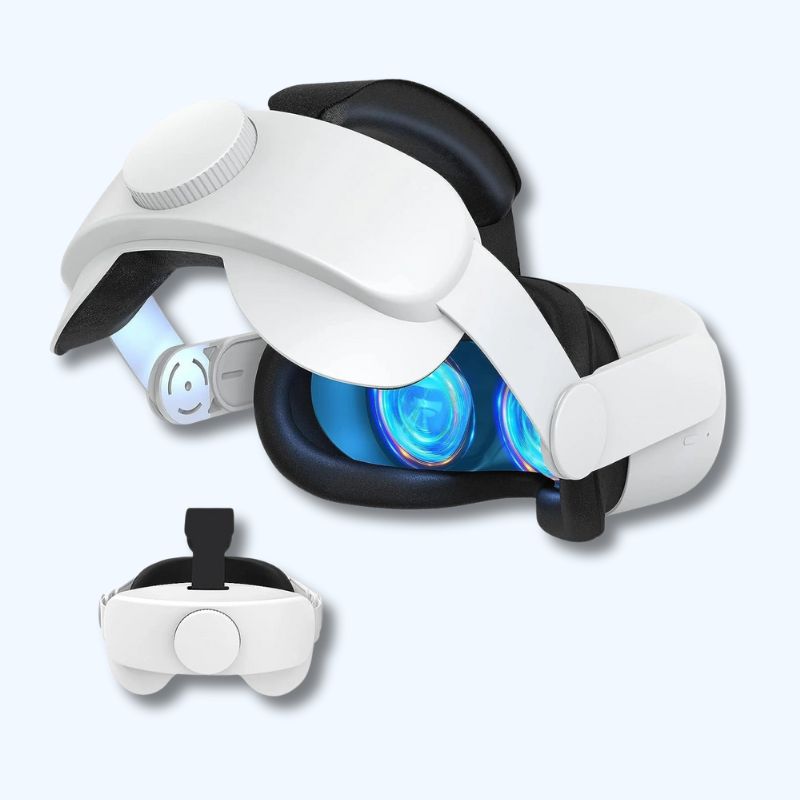 Serre-tête VR Immersif Compatible avec Quest 2 | Serre-tête Élite Confortable et Réglable avec Batterie de 6000mAh King of Toys