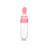 Biberon en silicone super-doux avec cuillère pour les enfants de 1 à 4 ans