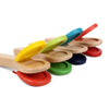 Instrument de Percussion Orff en Bois Montessori Bébé | Castagnettes à Poignée pour Bébés, Jouet Éducatif et Jeu Cérébral King of Toys