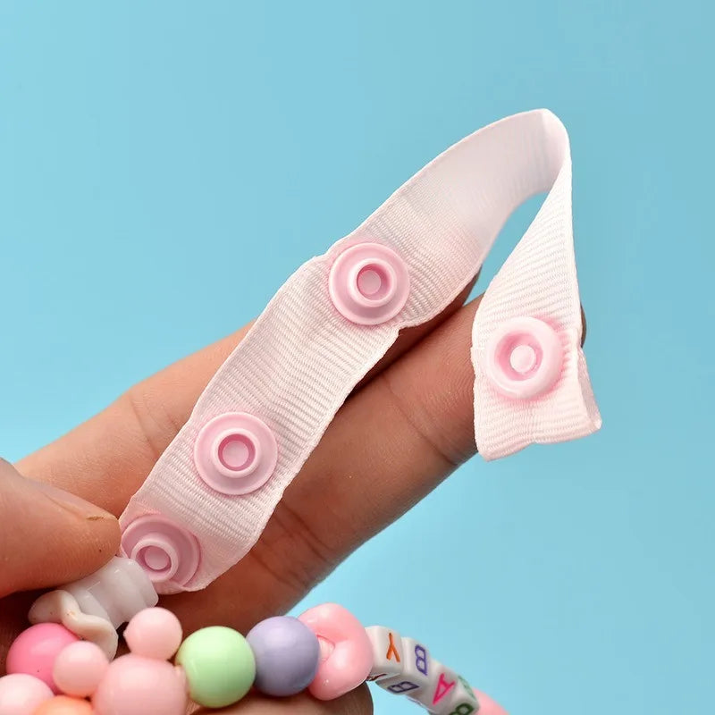 Attache-Sucette Tétine Chaîne de Perles en Silicone et Bois pour Bébé - Pince Universelle Anti-Chute pour Sucettes et Jouets de Dentition