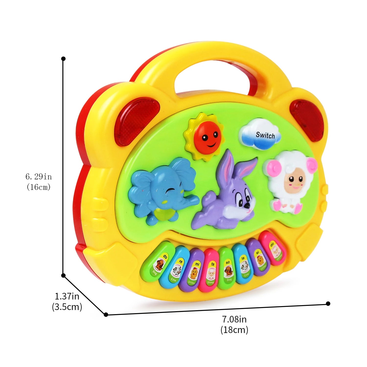 Jeu de clavier de piano pour enfants avec sons d'animaux et lumière clignotante Instrument de musique pour bébé Jouets de musique Jouets éducatifs Cadeaux pour enfants