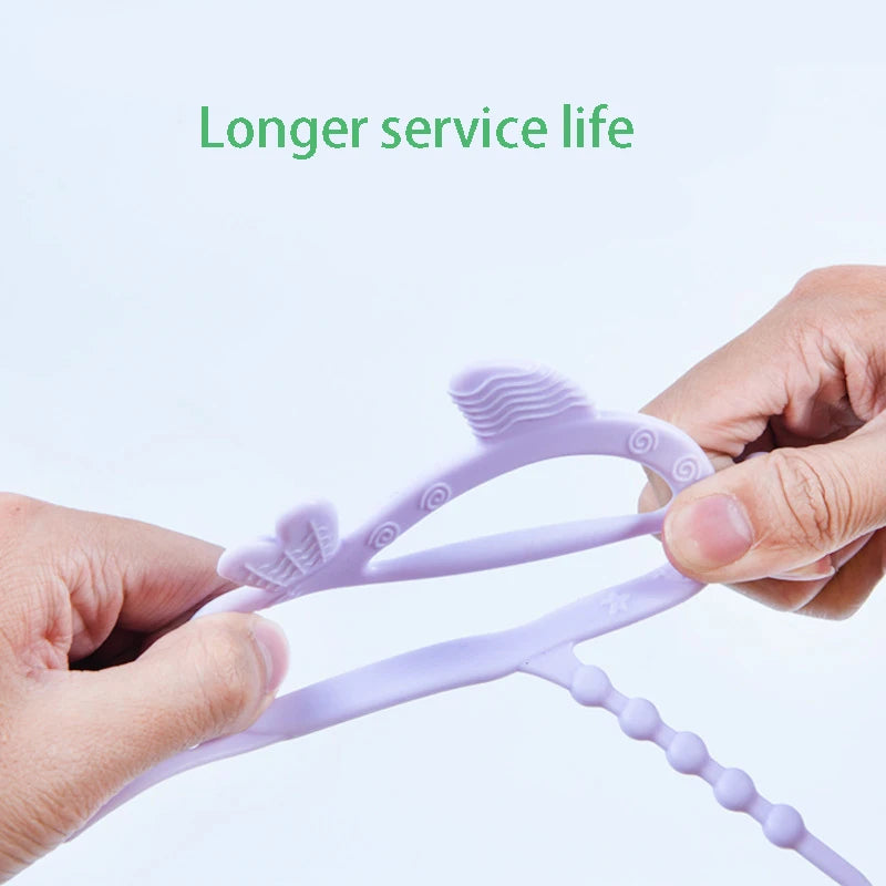 Gant/Anneau de Dentition en Silicone "Poisson" pour Bébé - Jouet Molaire de Soins Dentaires pour Tout-Petits et Nouveau-Nés