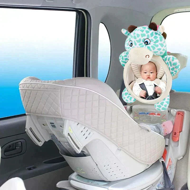 Miroir de siège arrière pour bébé - Sièges de voiture orientés vers l'arrière - Animaux de dessins animés pour bébés