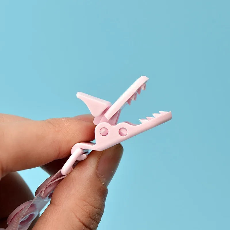 Attache-Sucette Tétine Chaîne de Perles en Silicone et Bois pour Bébé - Pince Universelle Anti-Chute pour Sucettes et Jouets de Dentition