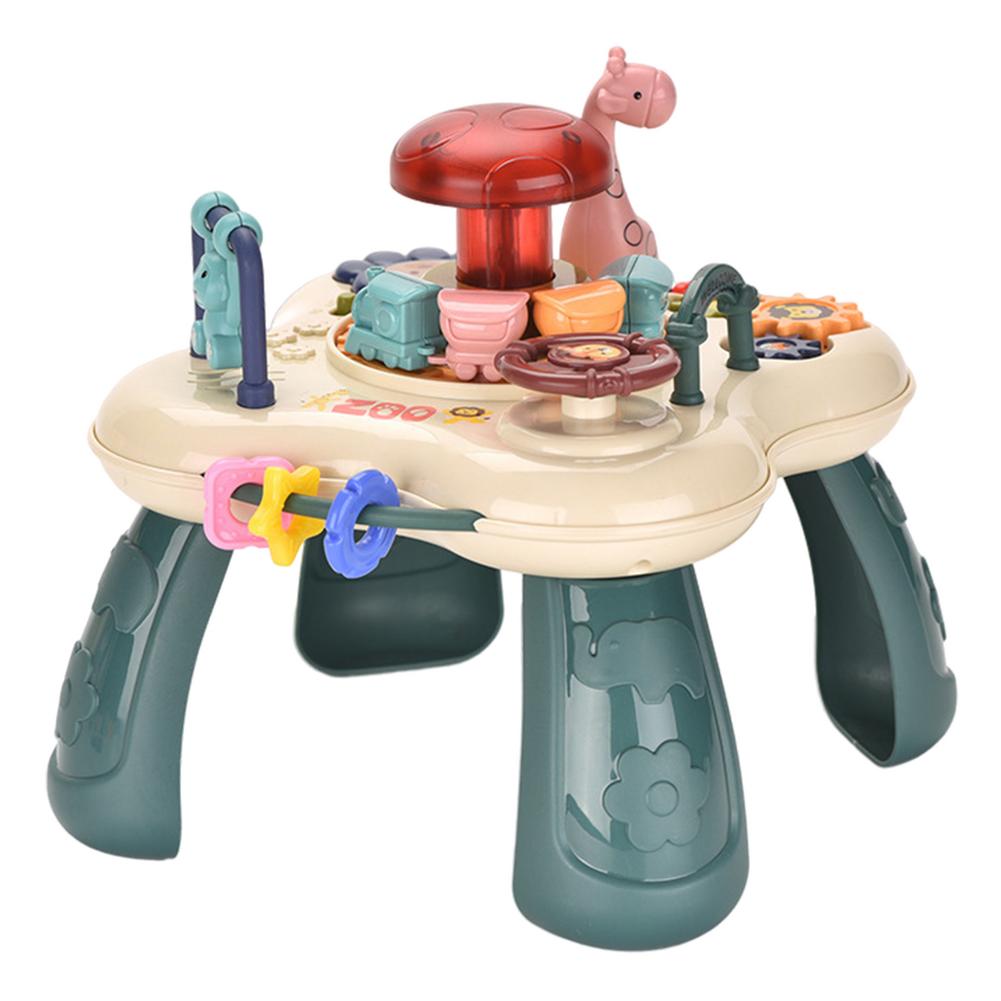 Table d'activités Play Time | Trains amusants, champignons, animaux, engrenages colorés, rouleau manuel 1 2 Jouets d'éducation précoce pour garçons et filles de plus de 3 ans.